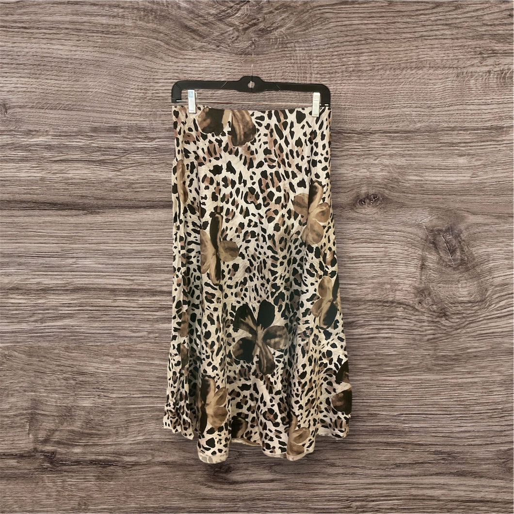 Animal Satin Skirt