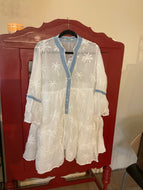 White Palm Dress