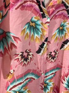 Tropical stamp linen dress