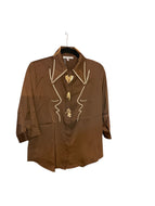 Silk & Golden Buttons Blouse