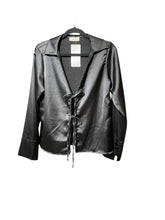 Load image into Gallery viewer, Satin bow blouse
