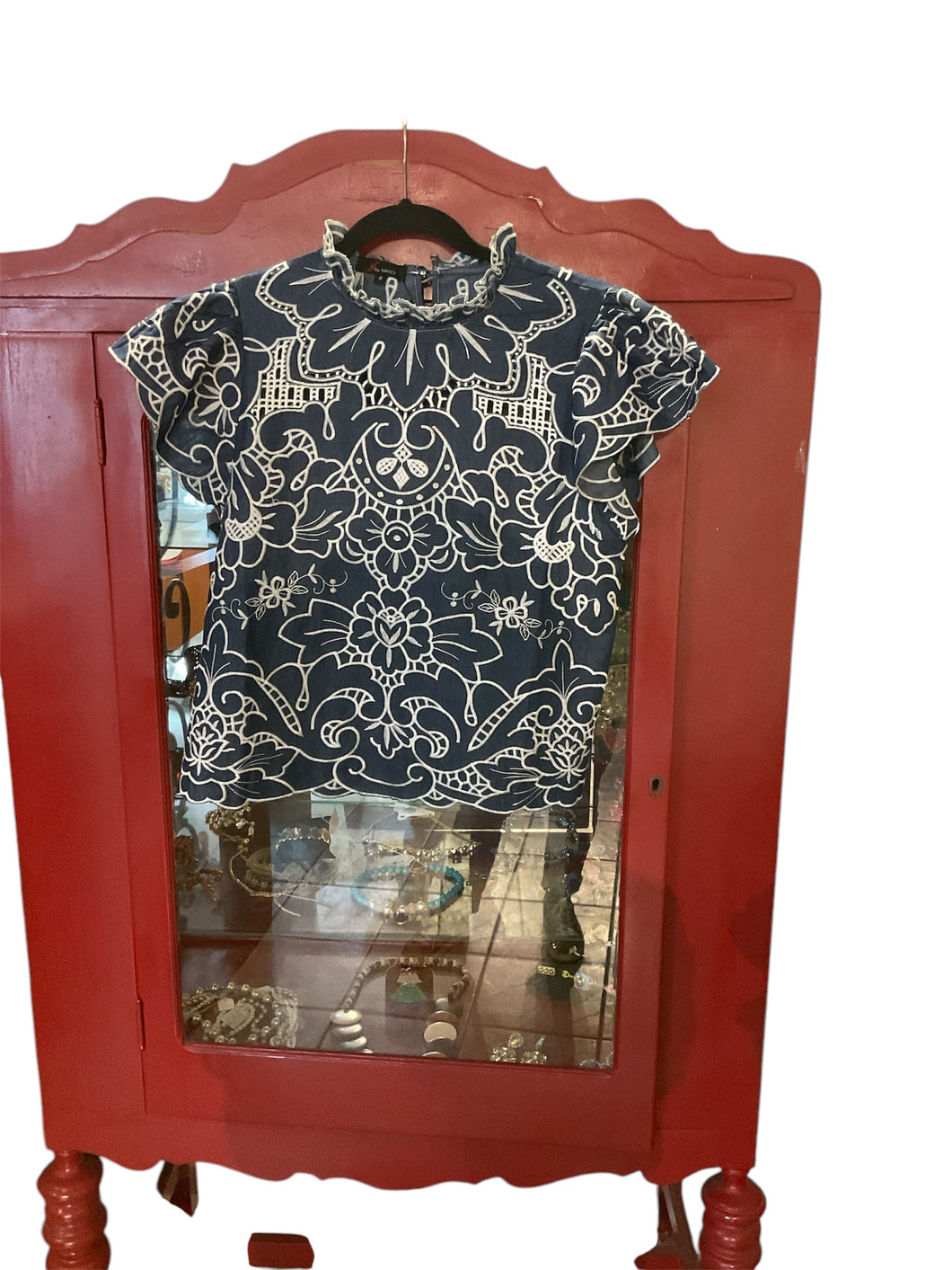 Jean Embroider Flower