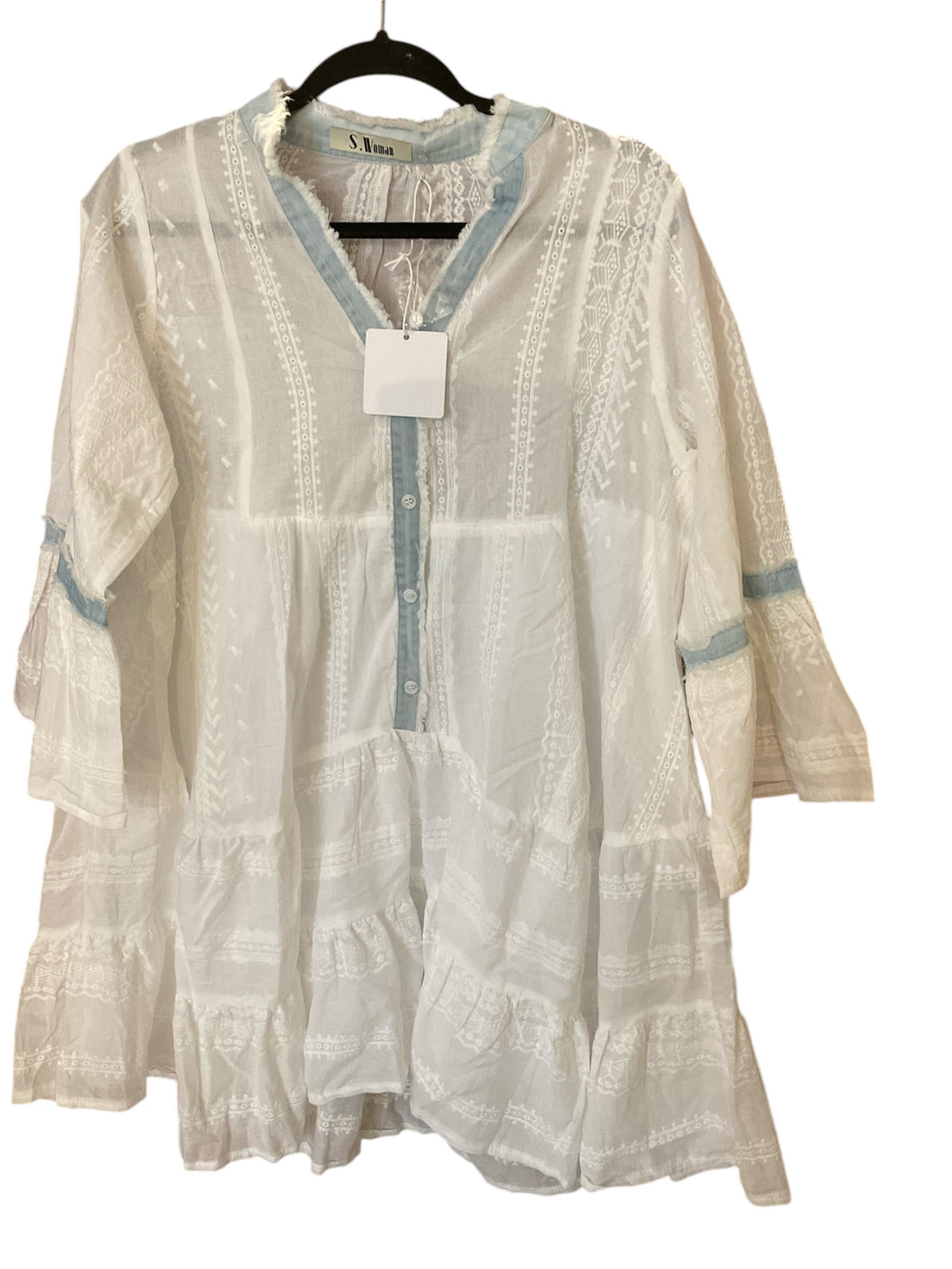 White & Denim Dress