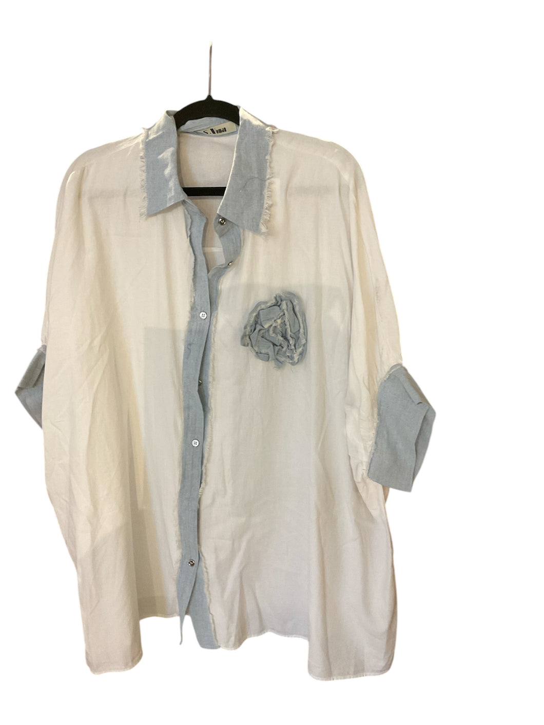 White & Jeans Blouse
