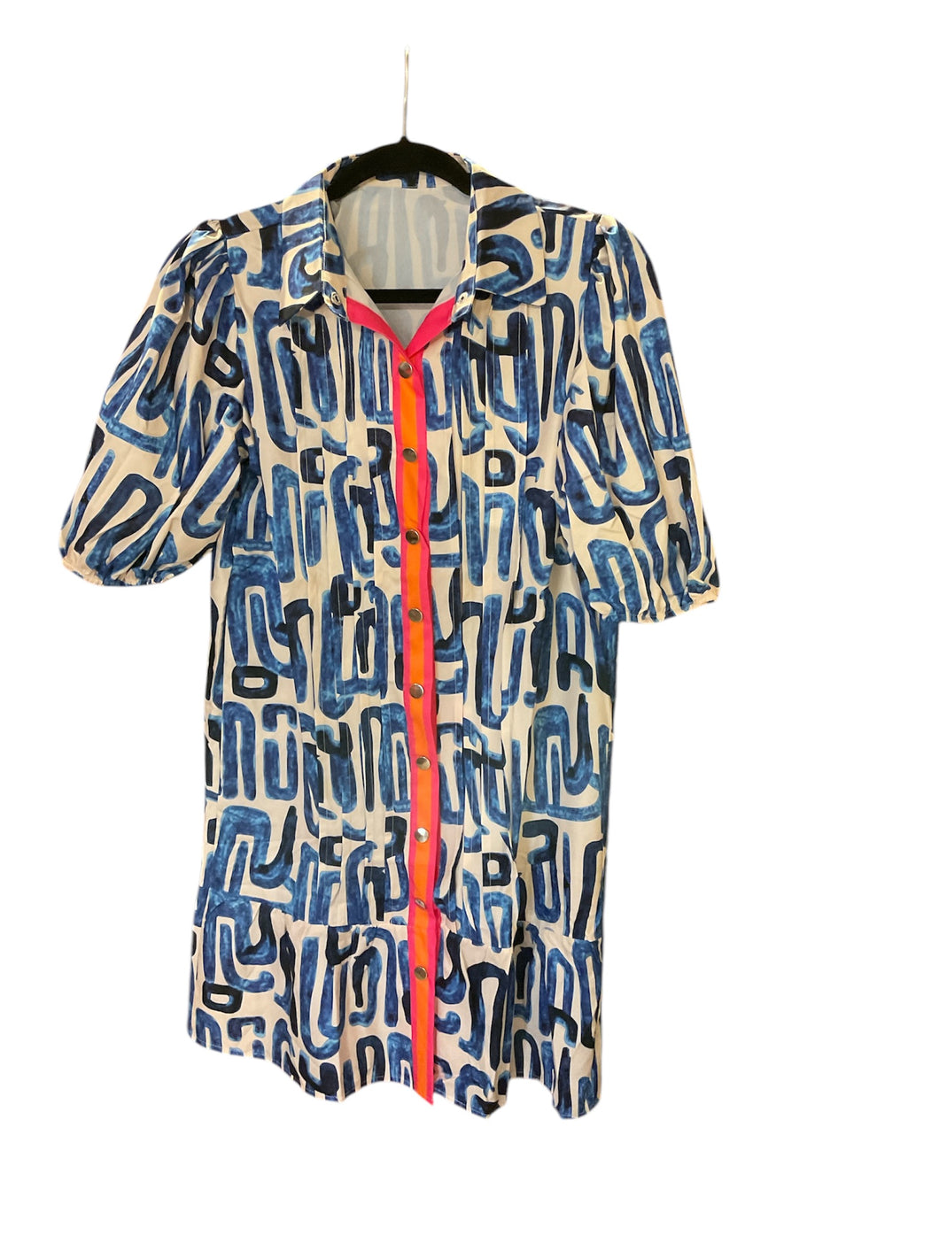 Blue, rose & orange Dress