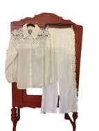 White over White Pants Set